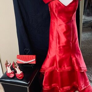 Elegant Prom Red Evening Dress